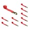 Tie 4 Safe 2" x 10' Wheel Lasso Lift Strap w/ Flat Snap Hook Tow Dolly , 10PK TWS21-2510-M3-R-C-10 - alternate 1